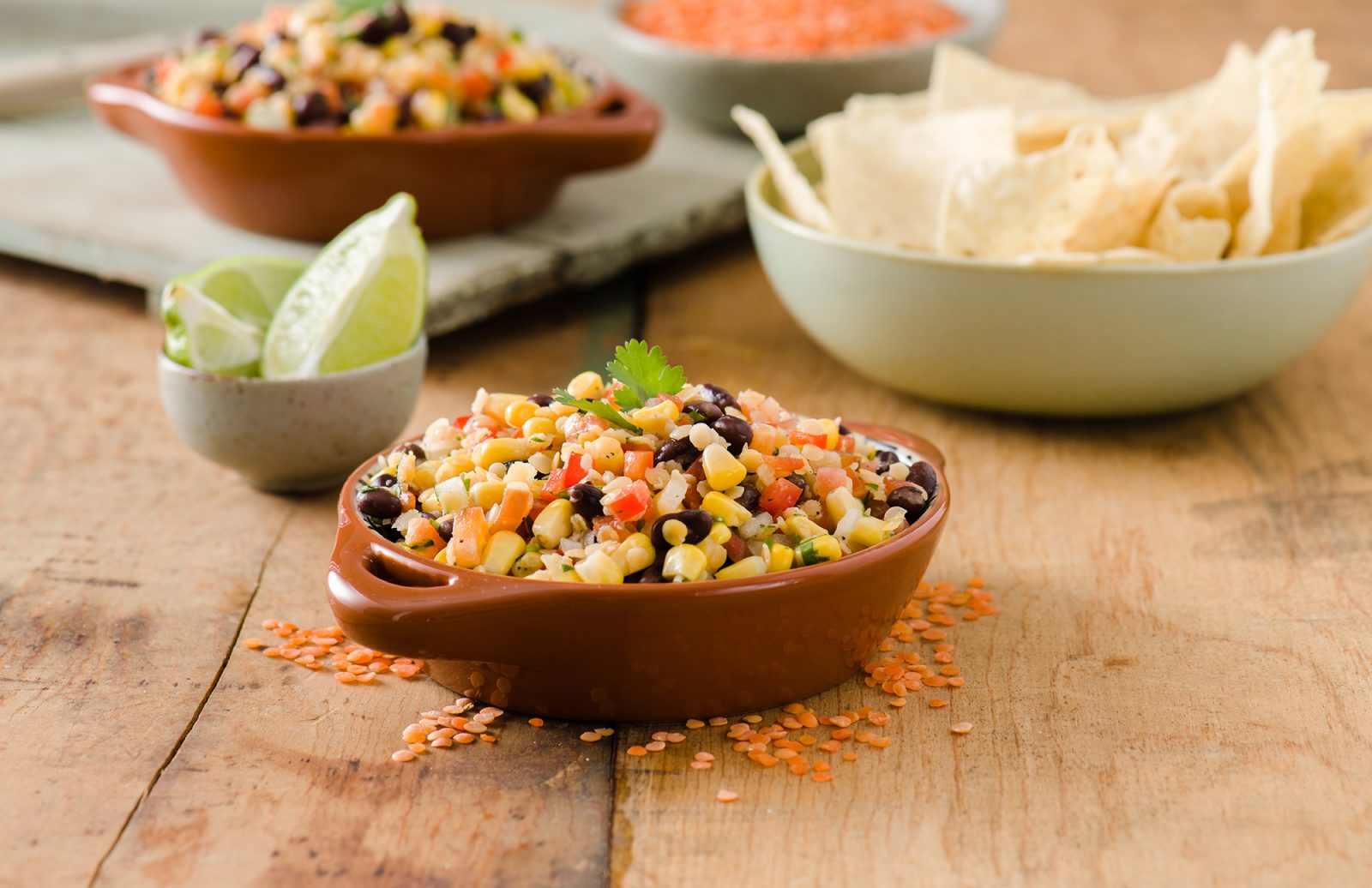 Lentil, Corn & Black Bean Salsa