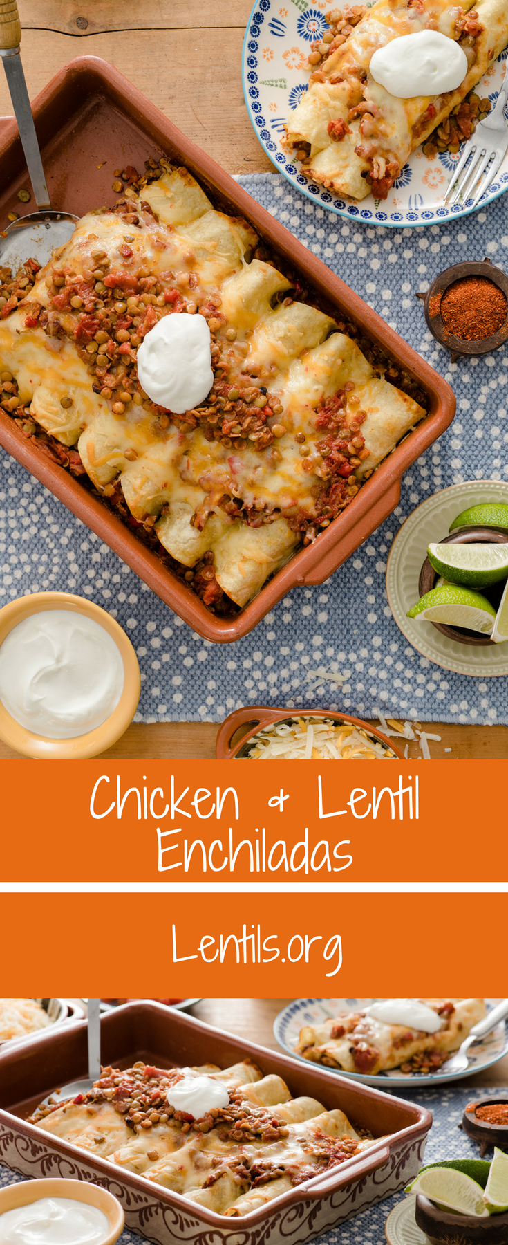 Chicken & Lentil Enchiladas