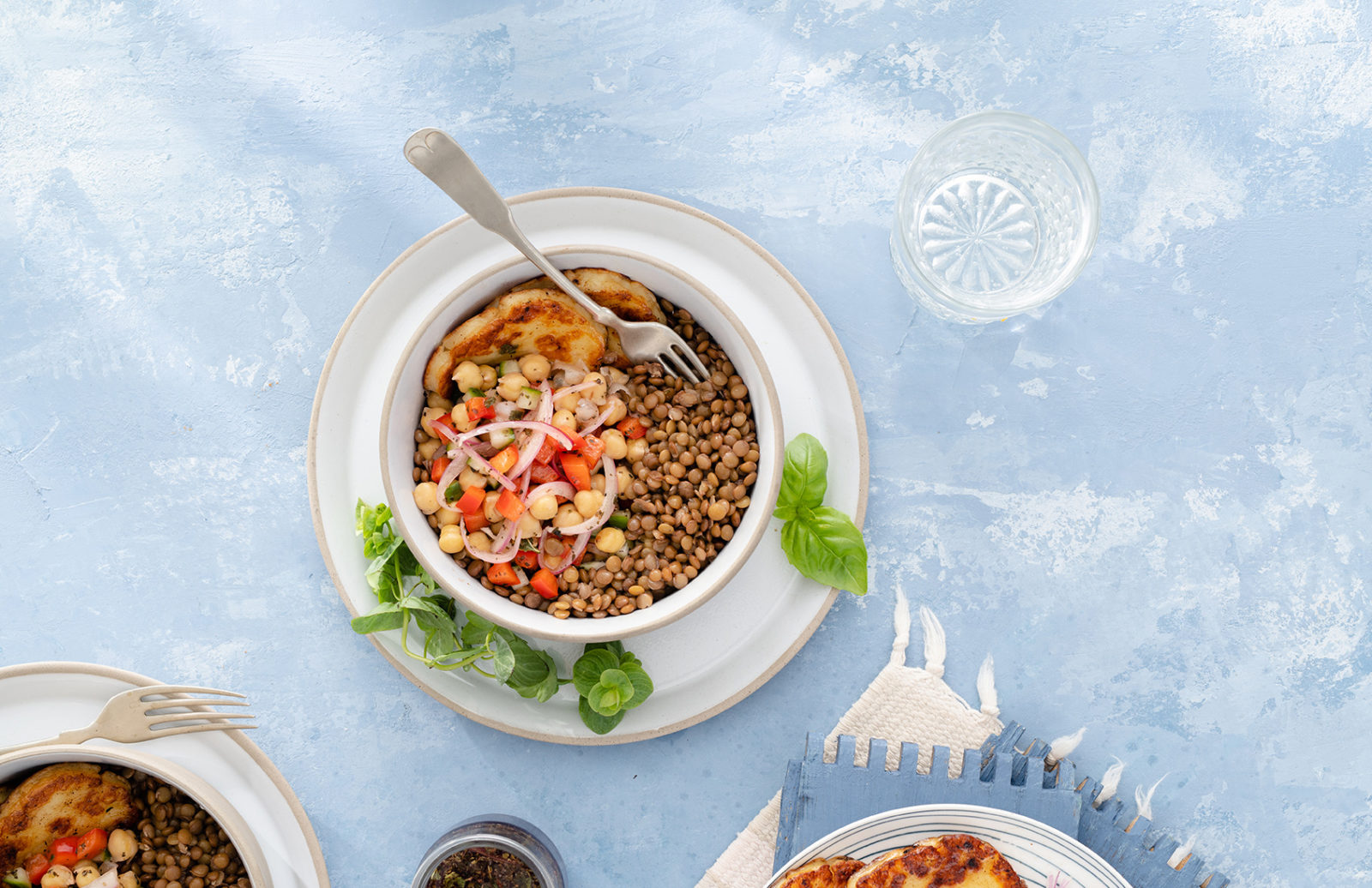 Lentil Halloumi Bowl