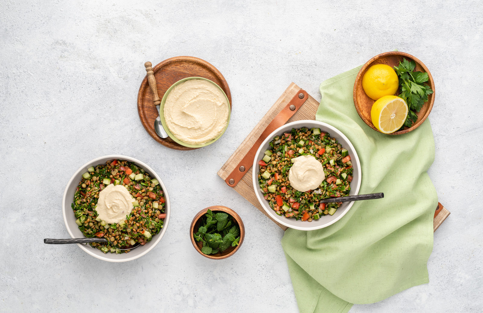 Lentil Tabbouleh Salad Bowl