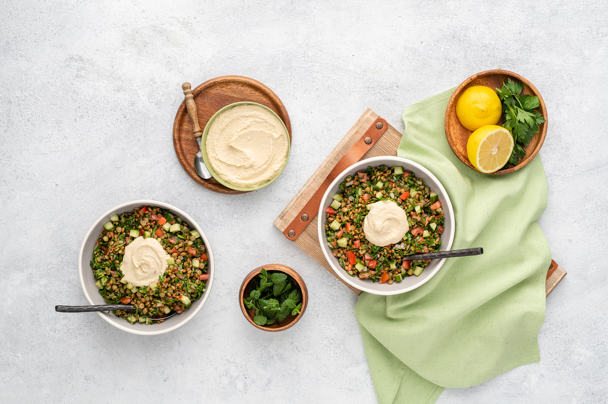Lentil Tabbouleh Salad Bowl