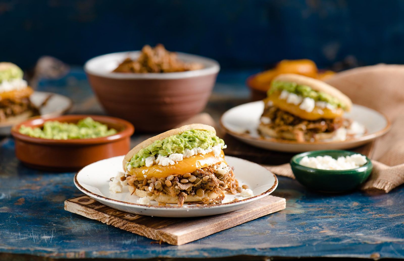Pork & Lentil Carnitas Arepa