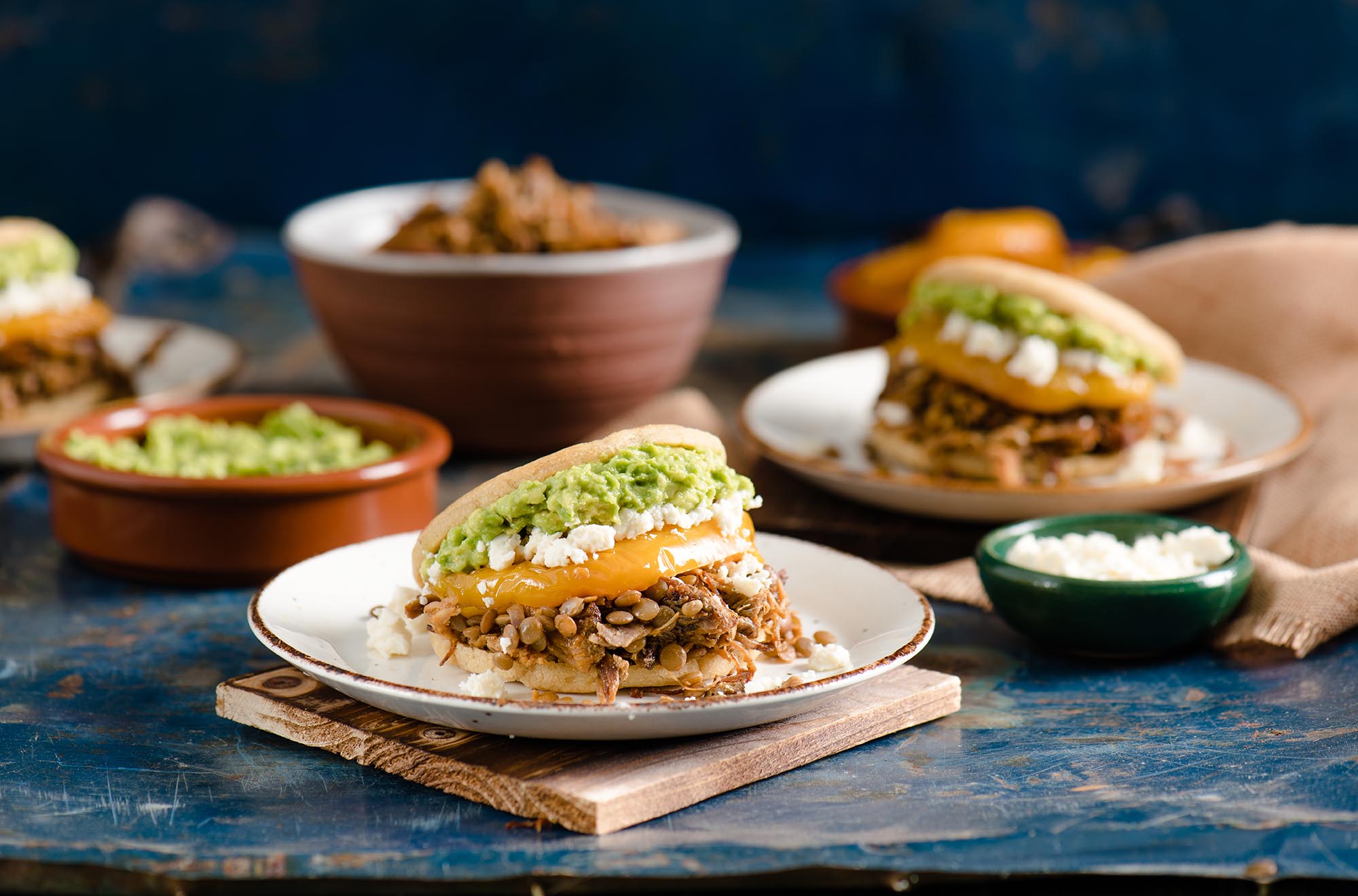 Pork & Lentil Carnitas Arepa