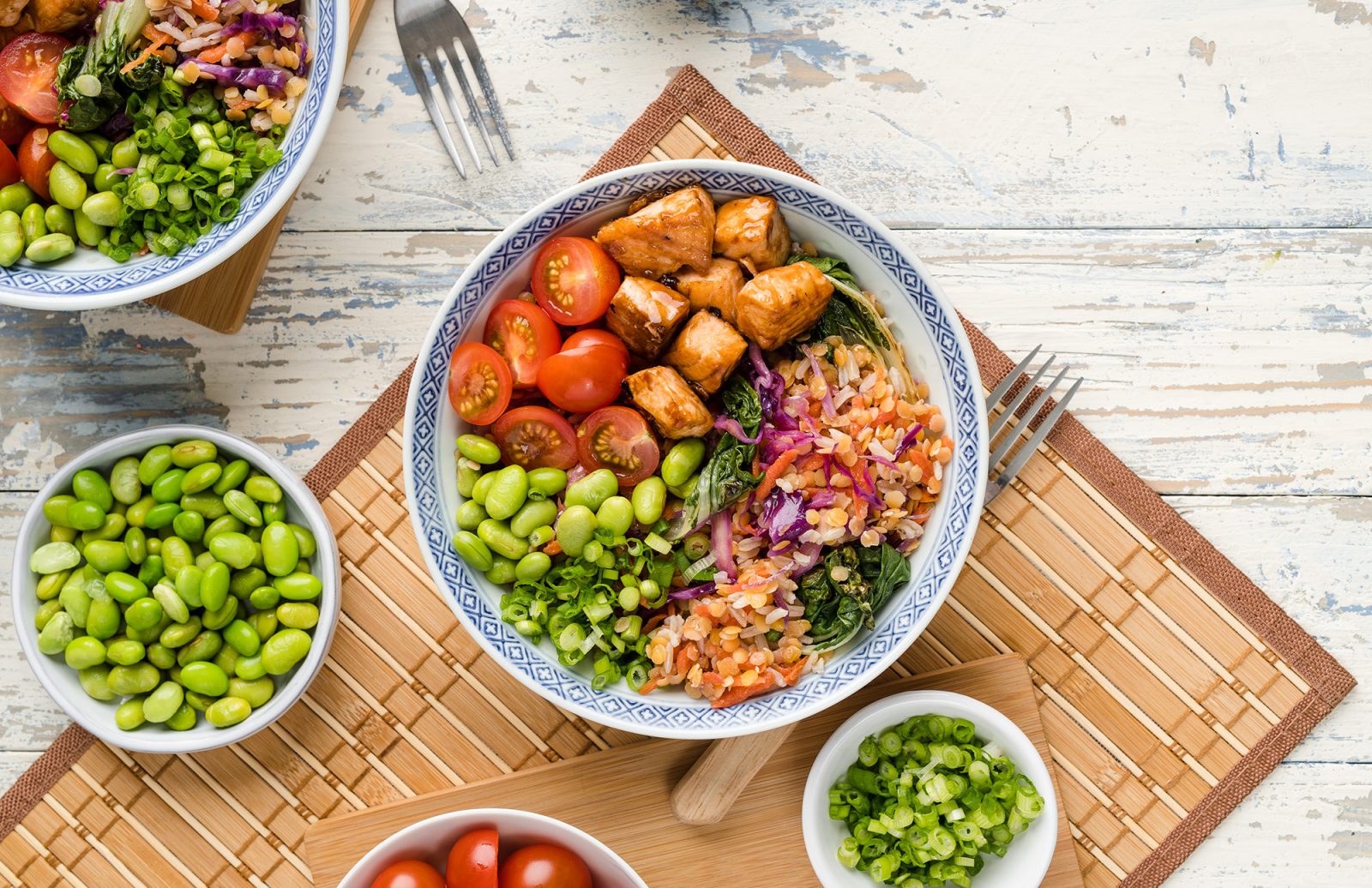 Teriyaki Salmon & Lentil Bowl