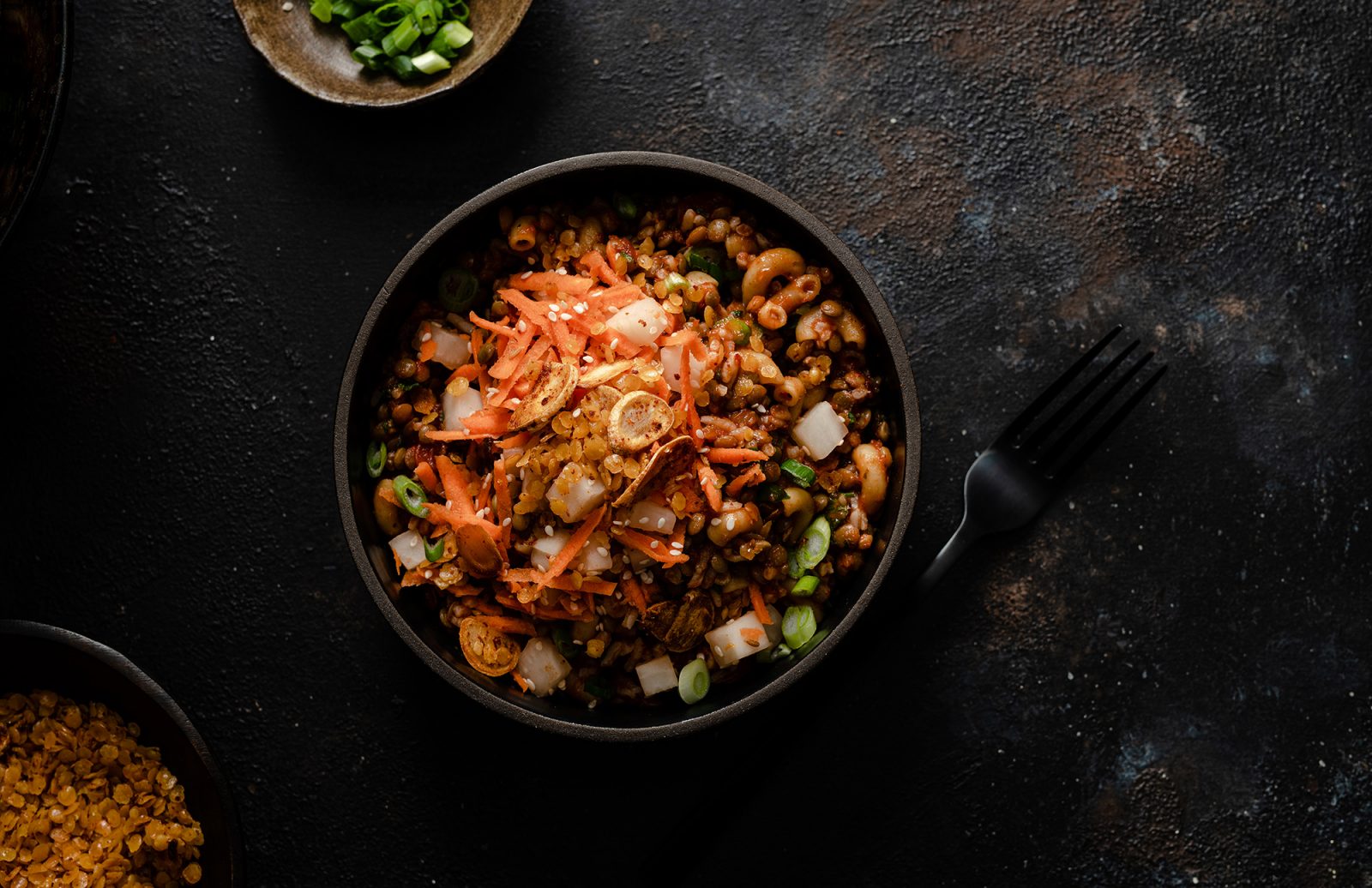 Korean Inspired Koshari Bowl
