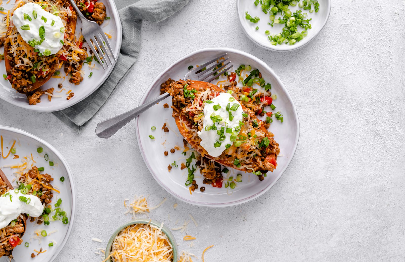 Loaded Lentil Sweet Potato