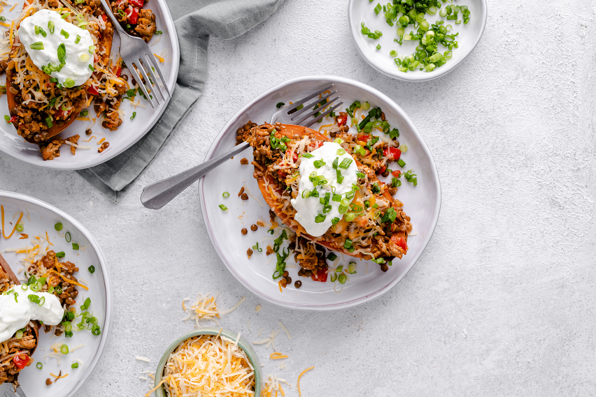 Loaded Lentil Sweet Potato