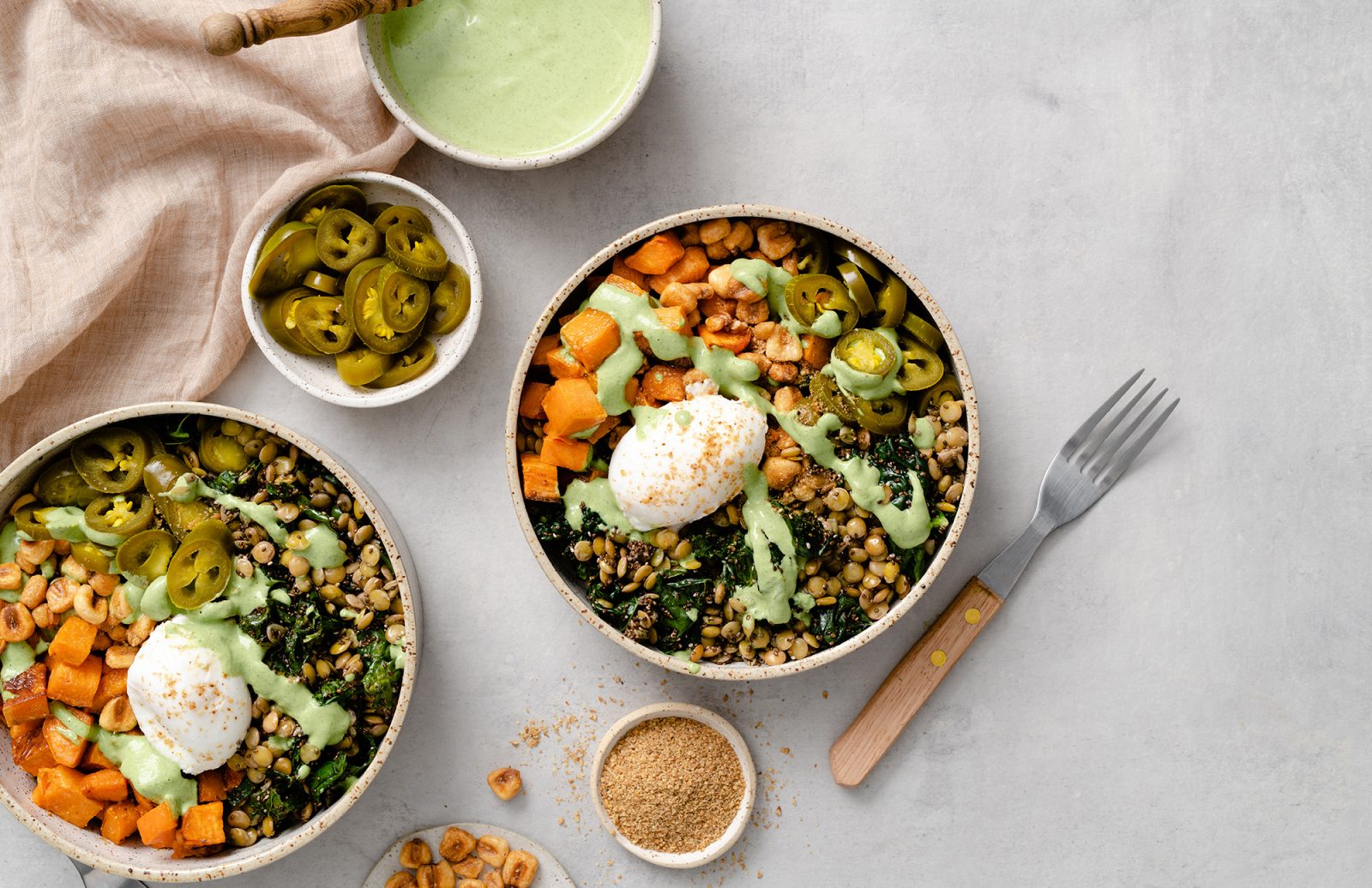 Green Lentil Goddess Bowl