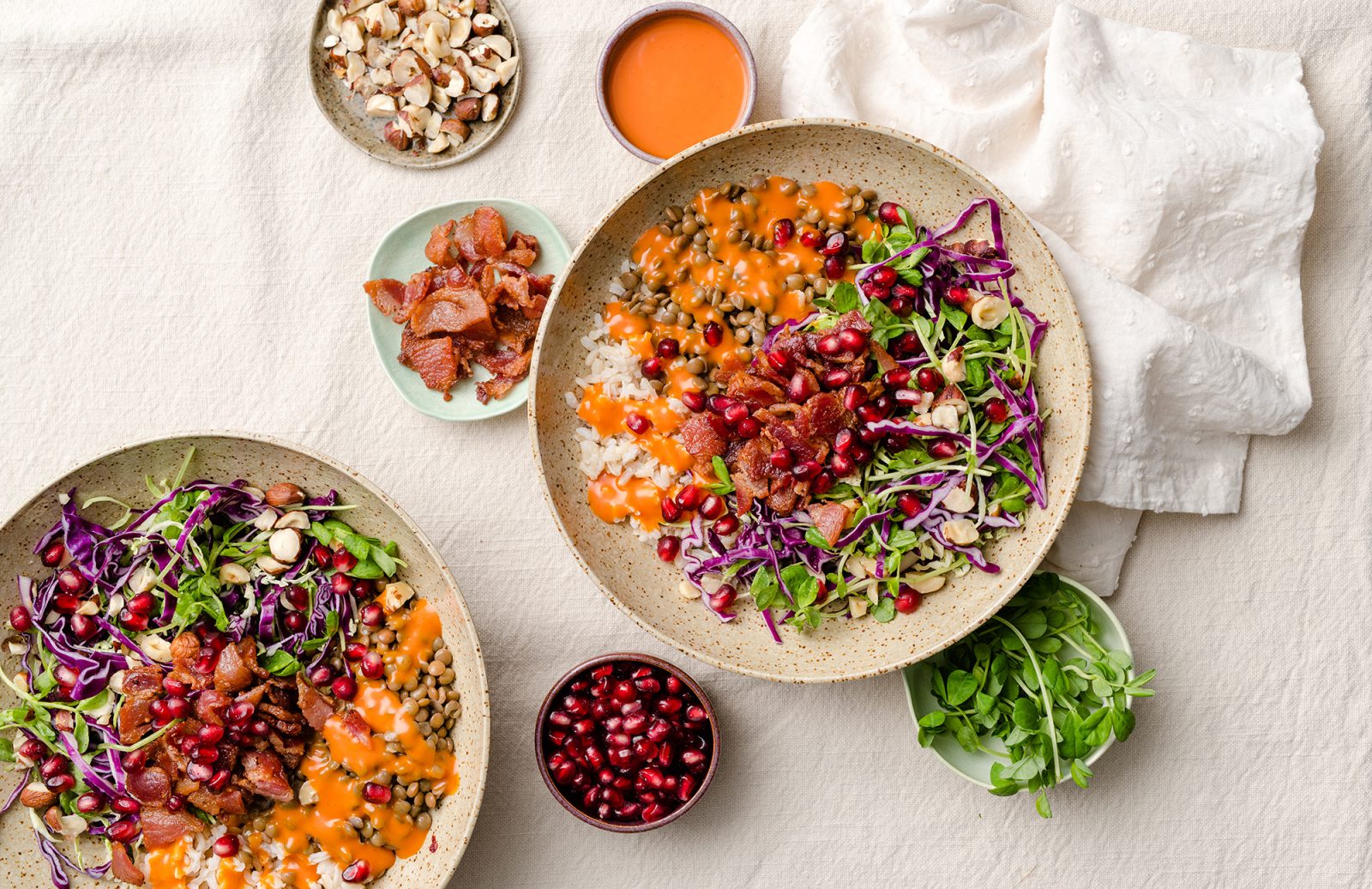 Red Lentil Crunch Bowl