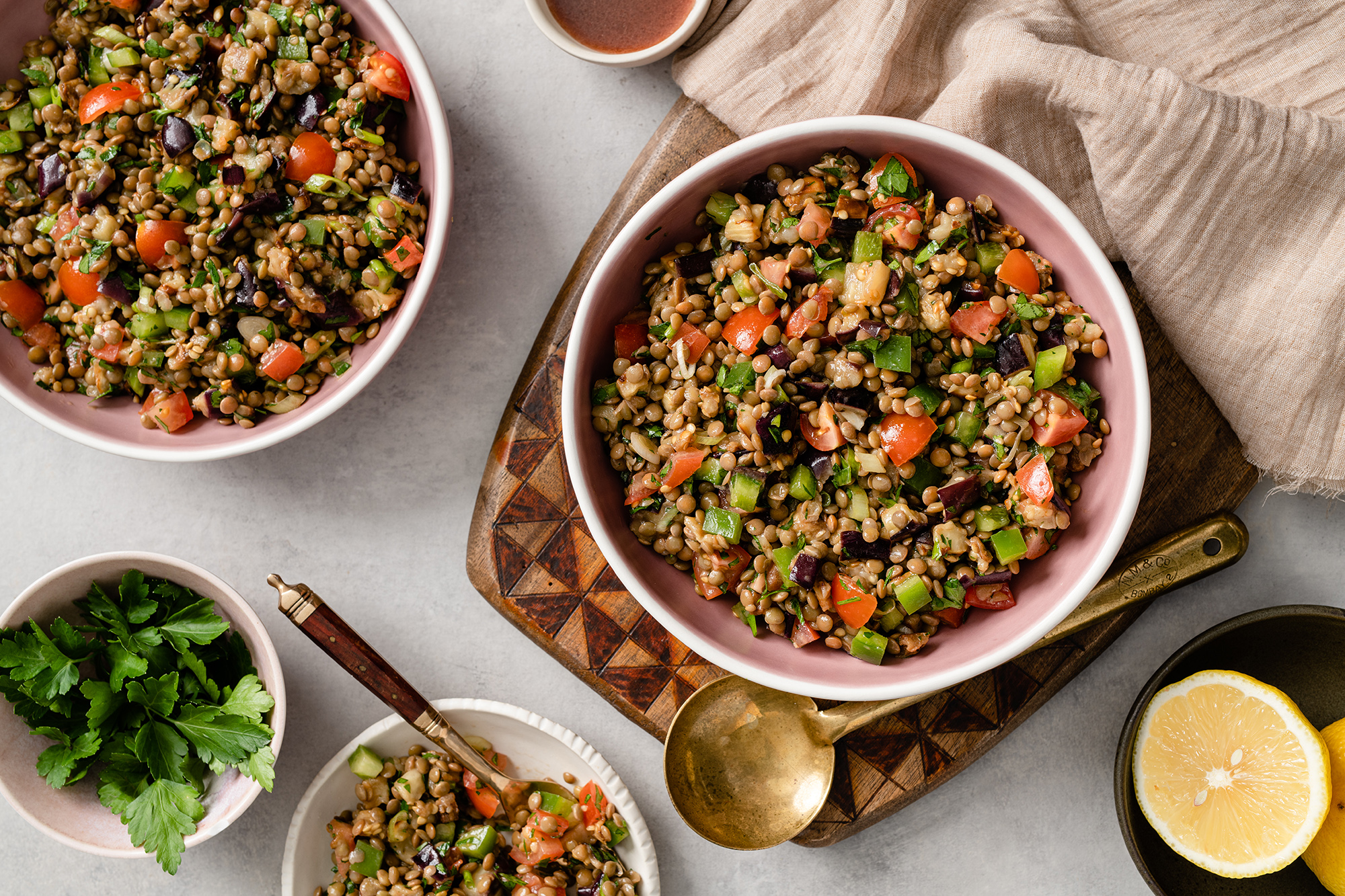 Lentil Raheb (Lebanese Eggplant & Lentil Salad) – Lentils.org