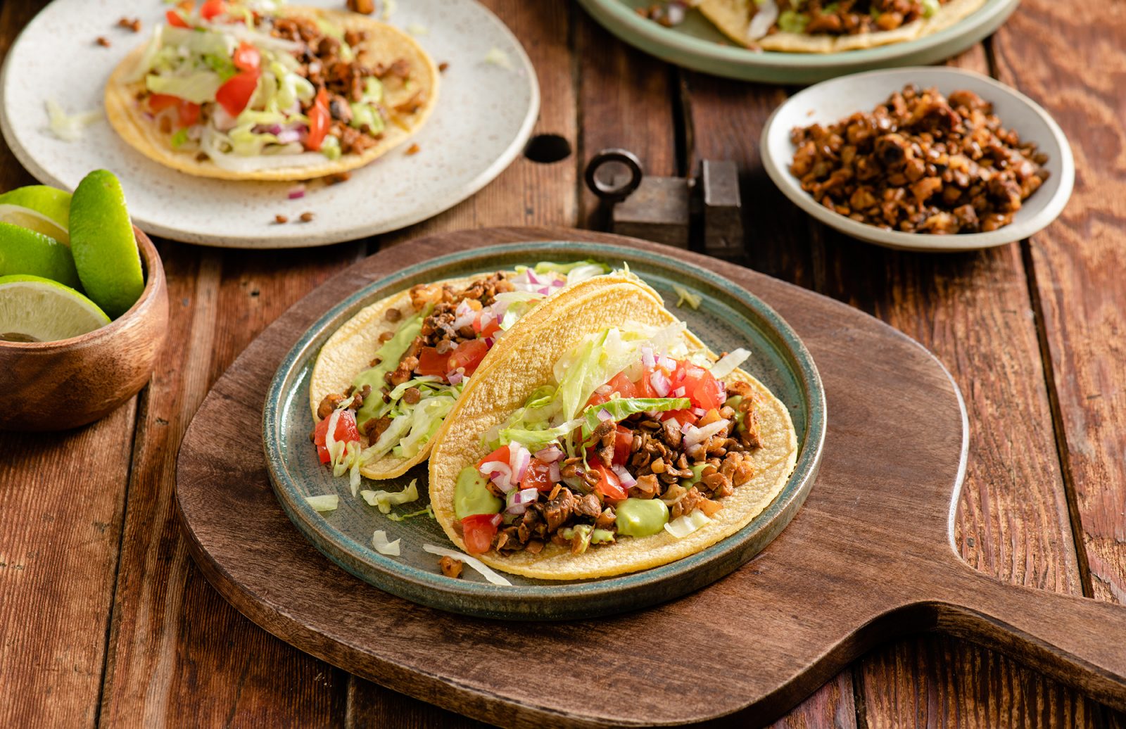 Lentil, Walnut & Mushroom Taco