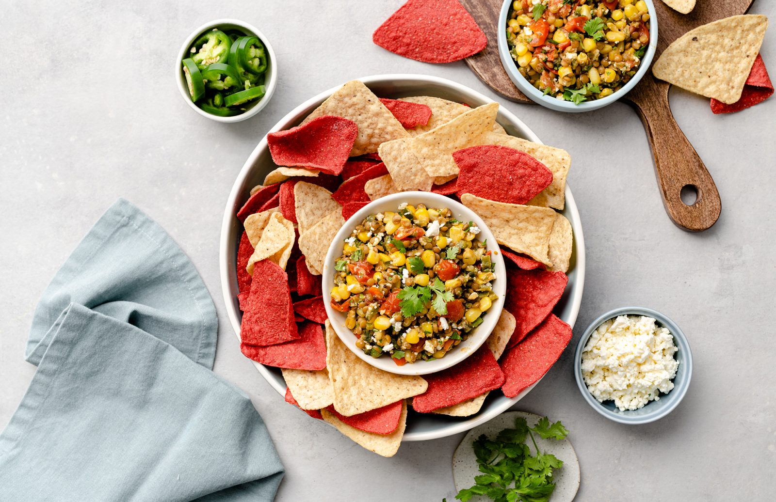 Corn-Poblano-Lentil Salsa