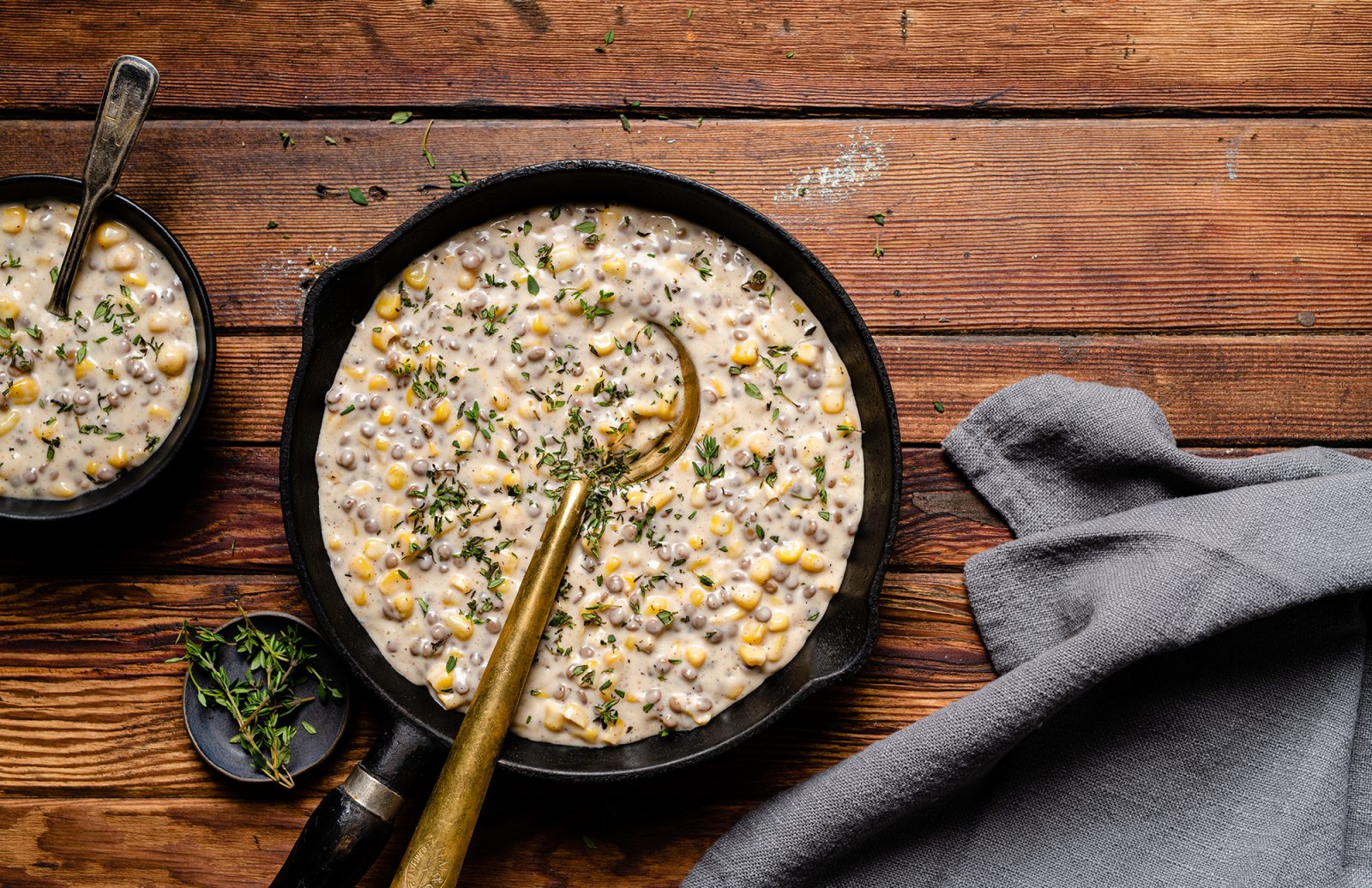 Creamy Corn & Lentils