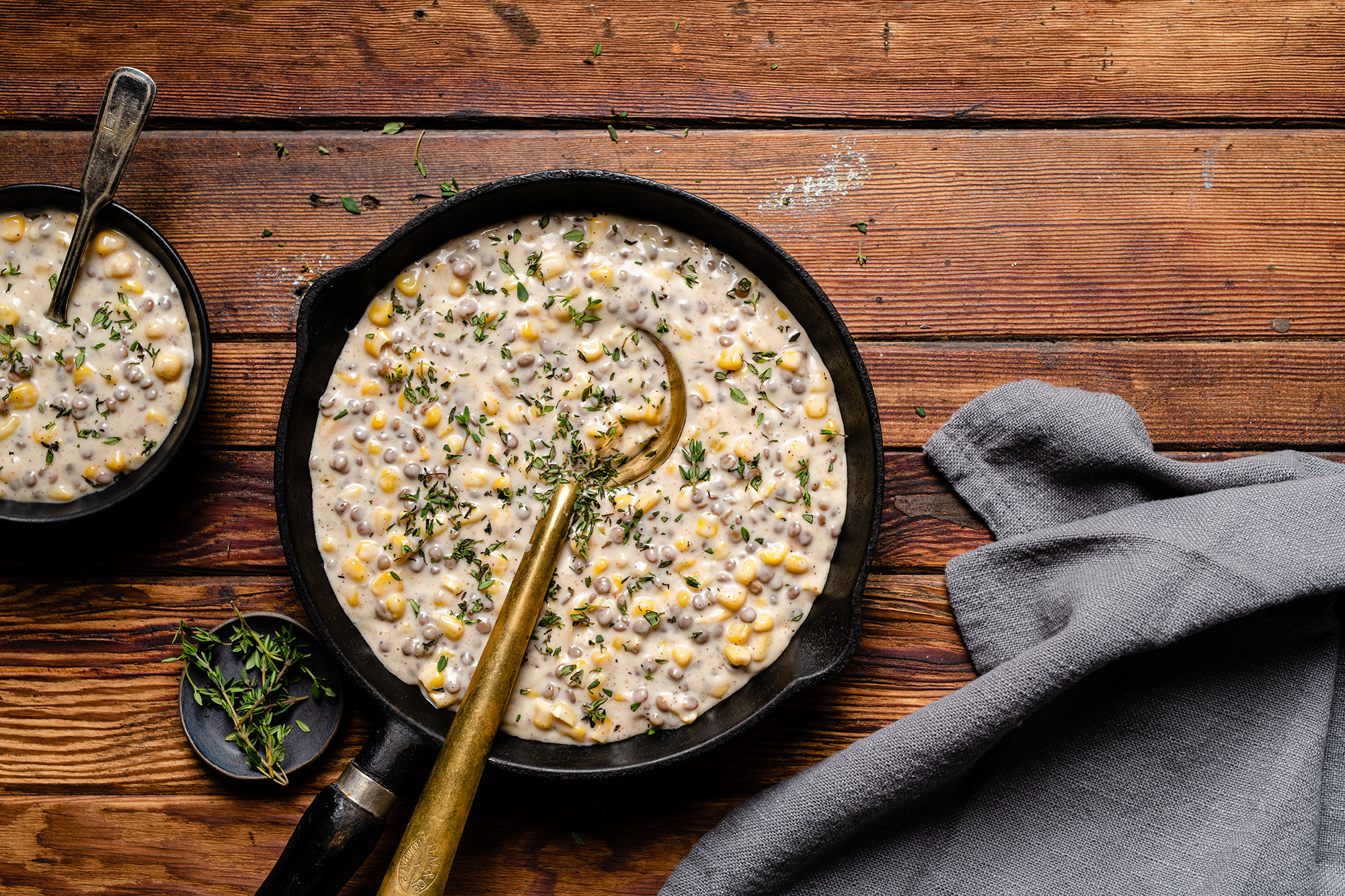 Creamy Corn & Lentils