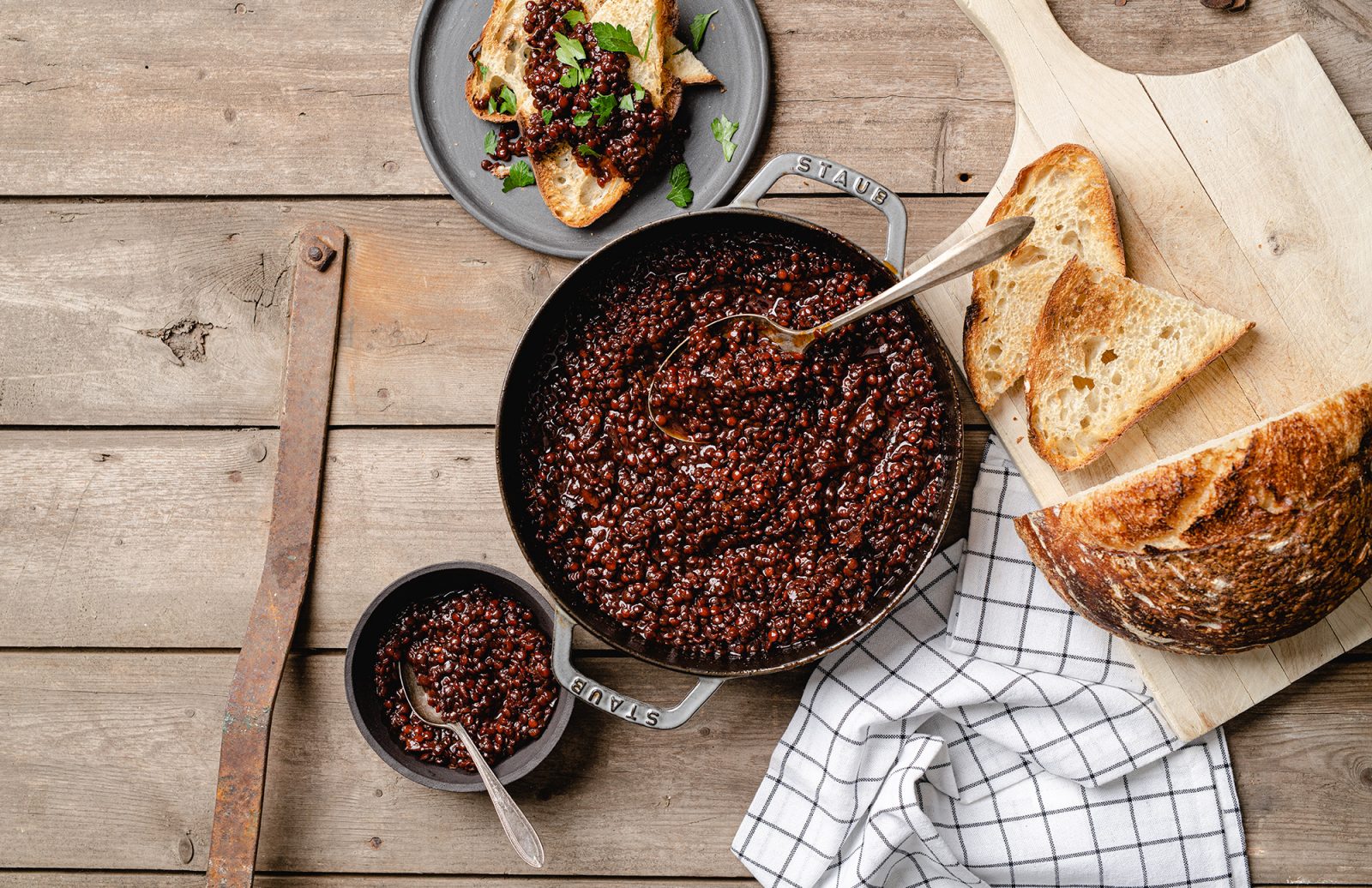 Baked Bourbon Lentils