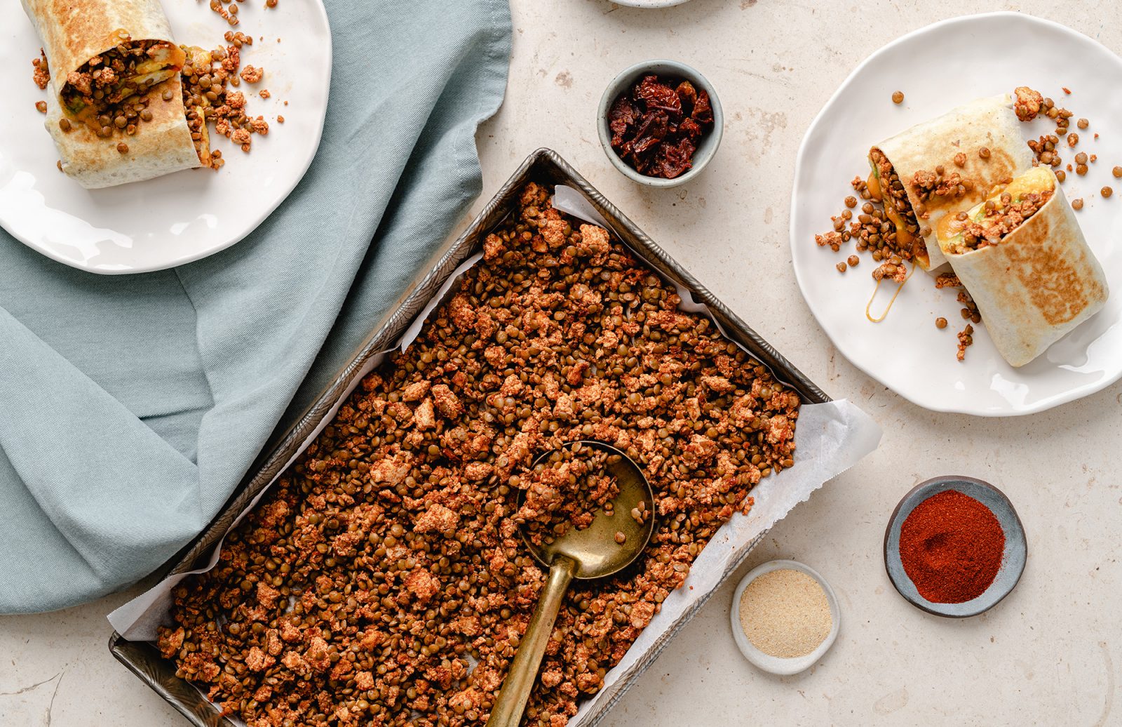 Lentil Tofu Crumble