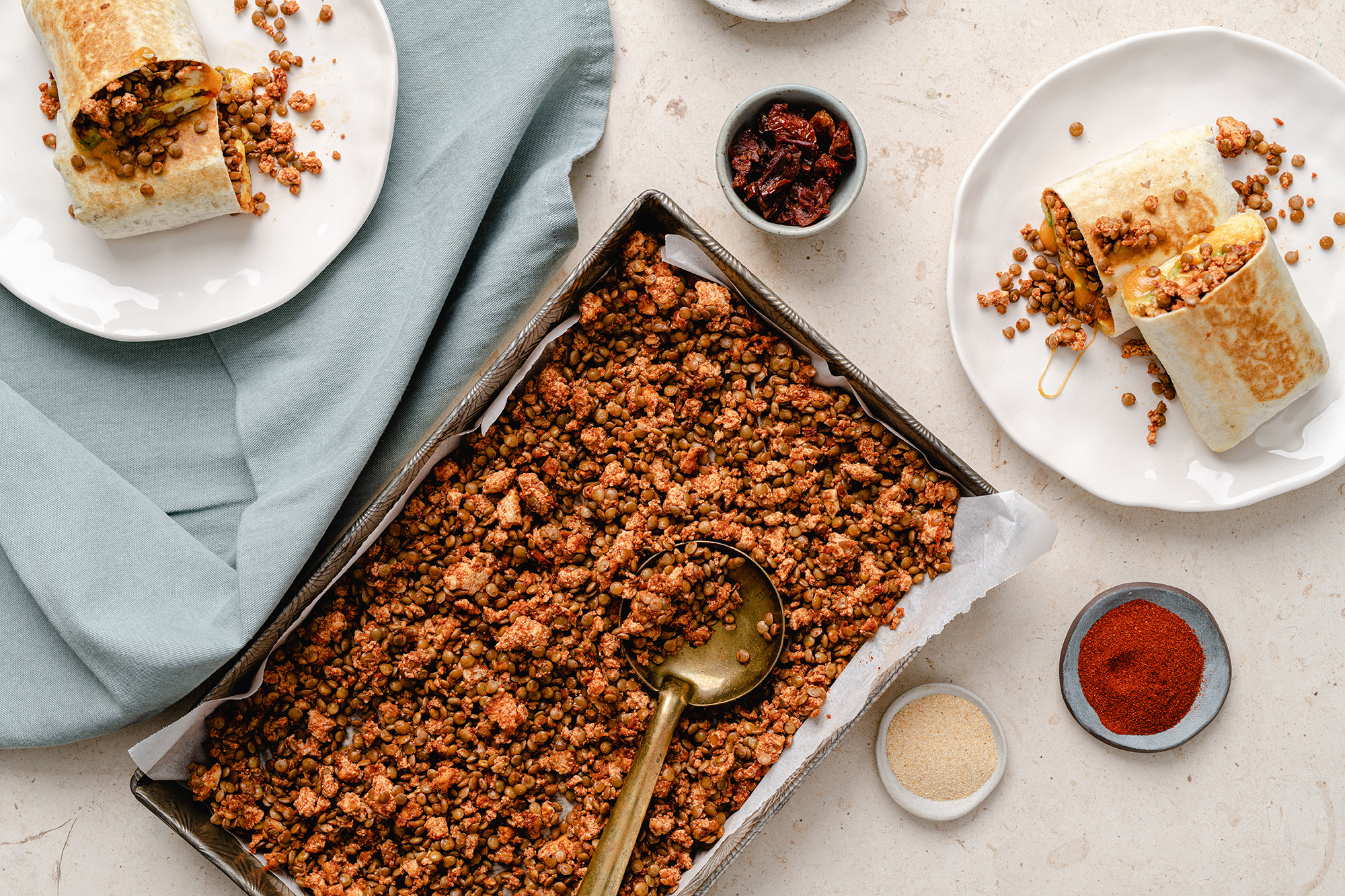 Lentil Tofu Crumble