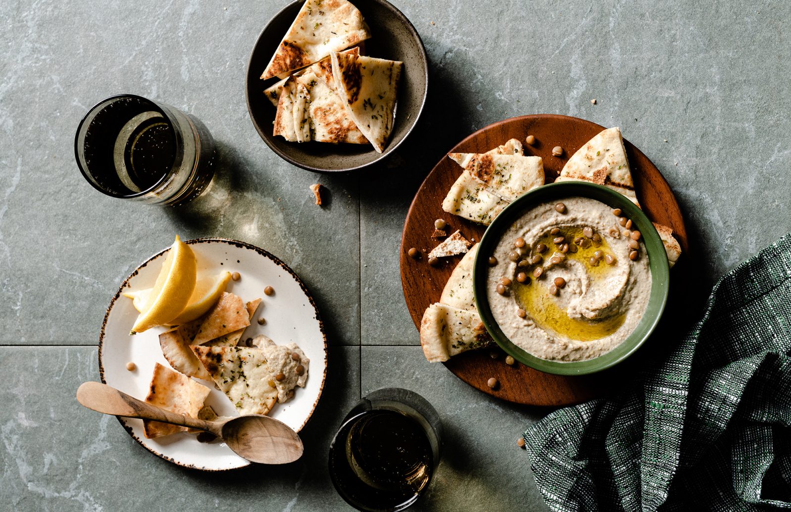 Eenvoudige Linzenhummus