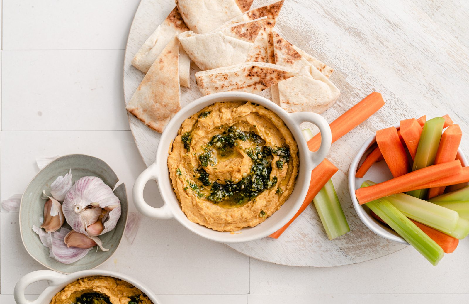 Sweet Potato, Lentil & Pesto Hummus