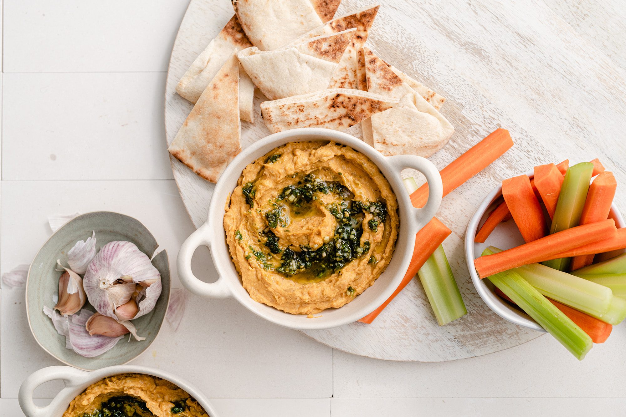 Sweet Potato, Lentil & Pesto Hummus