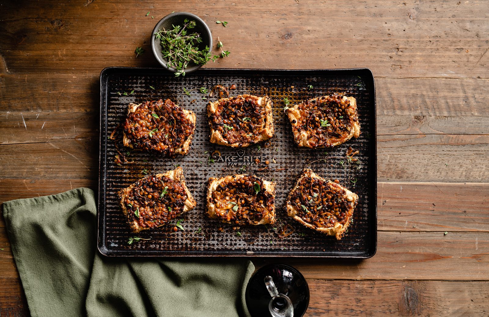 Caramelized Onion & Balsamic Lentil Tart