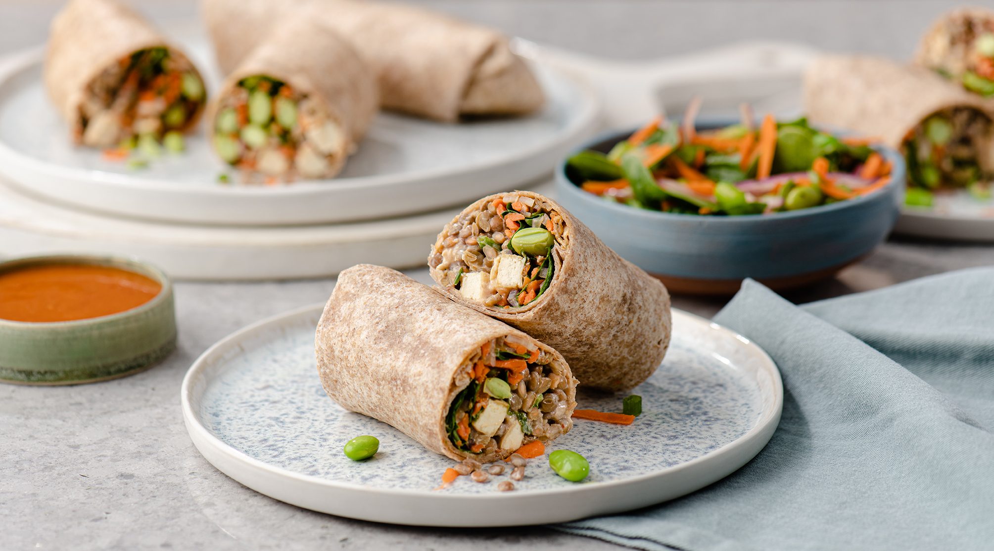 Peri Peri Lentil Wrap