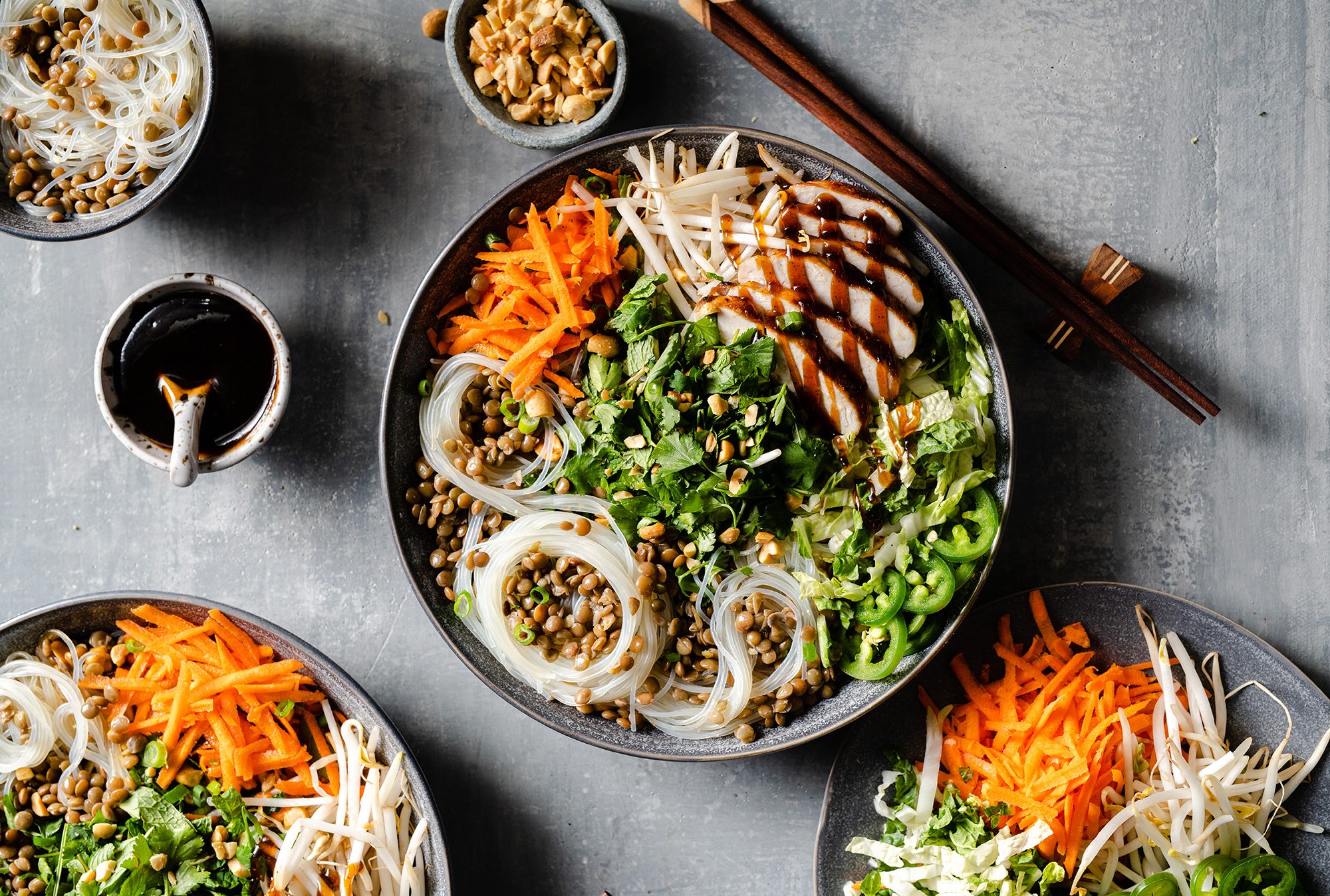Cold Vietnamese Noodle Bowl