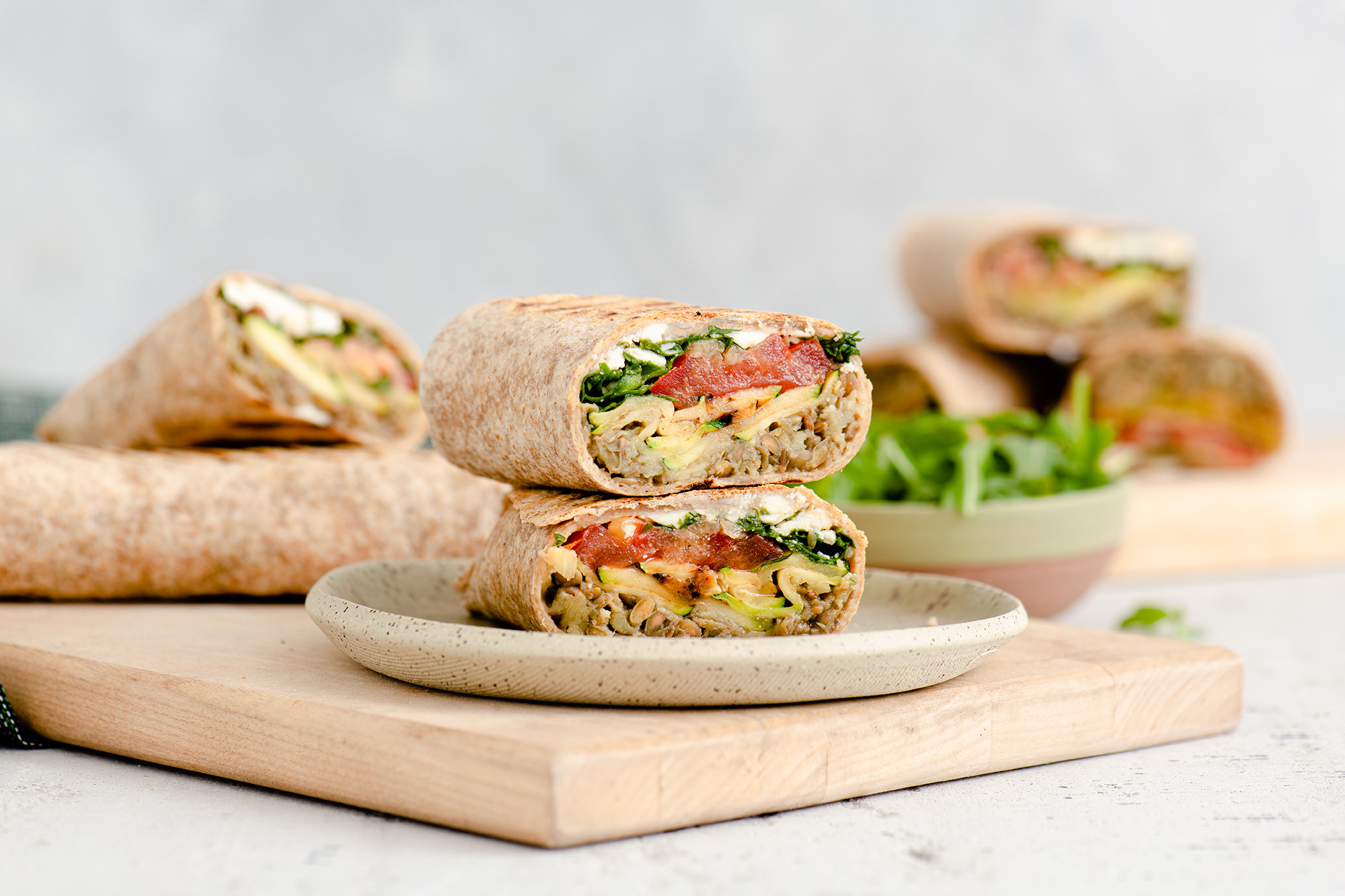 Mediterranean Lentil Wrap