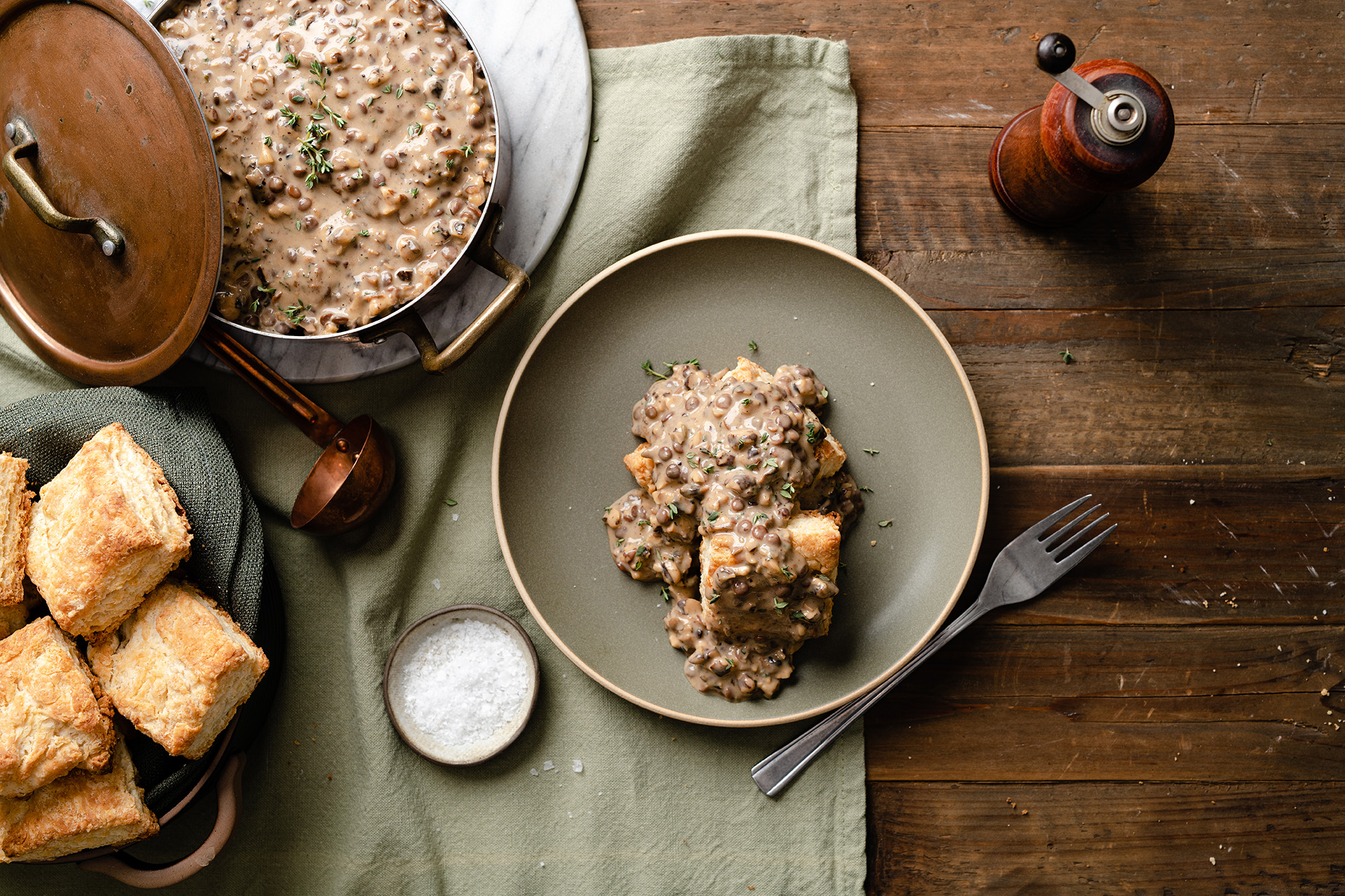 Plant-Based Biscuits & Gravy – Lentils.org