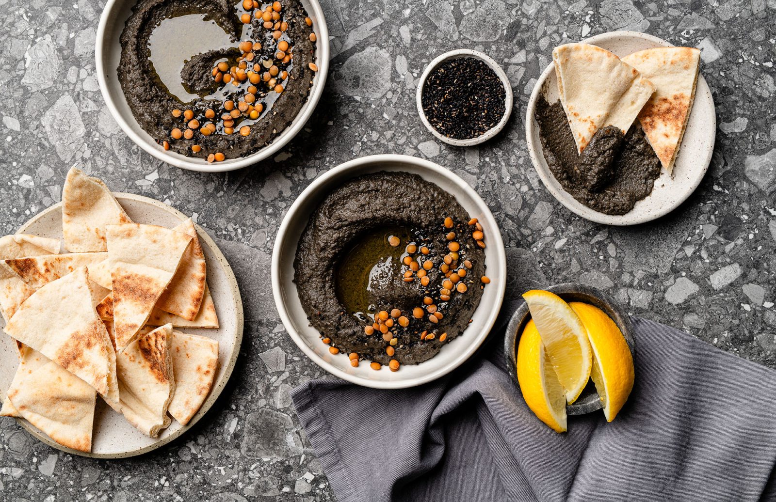 Black Tahini Lentil Hummus