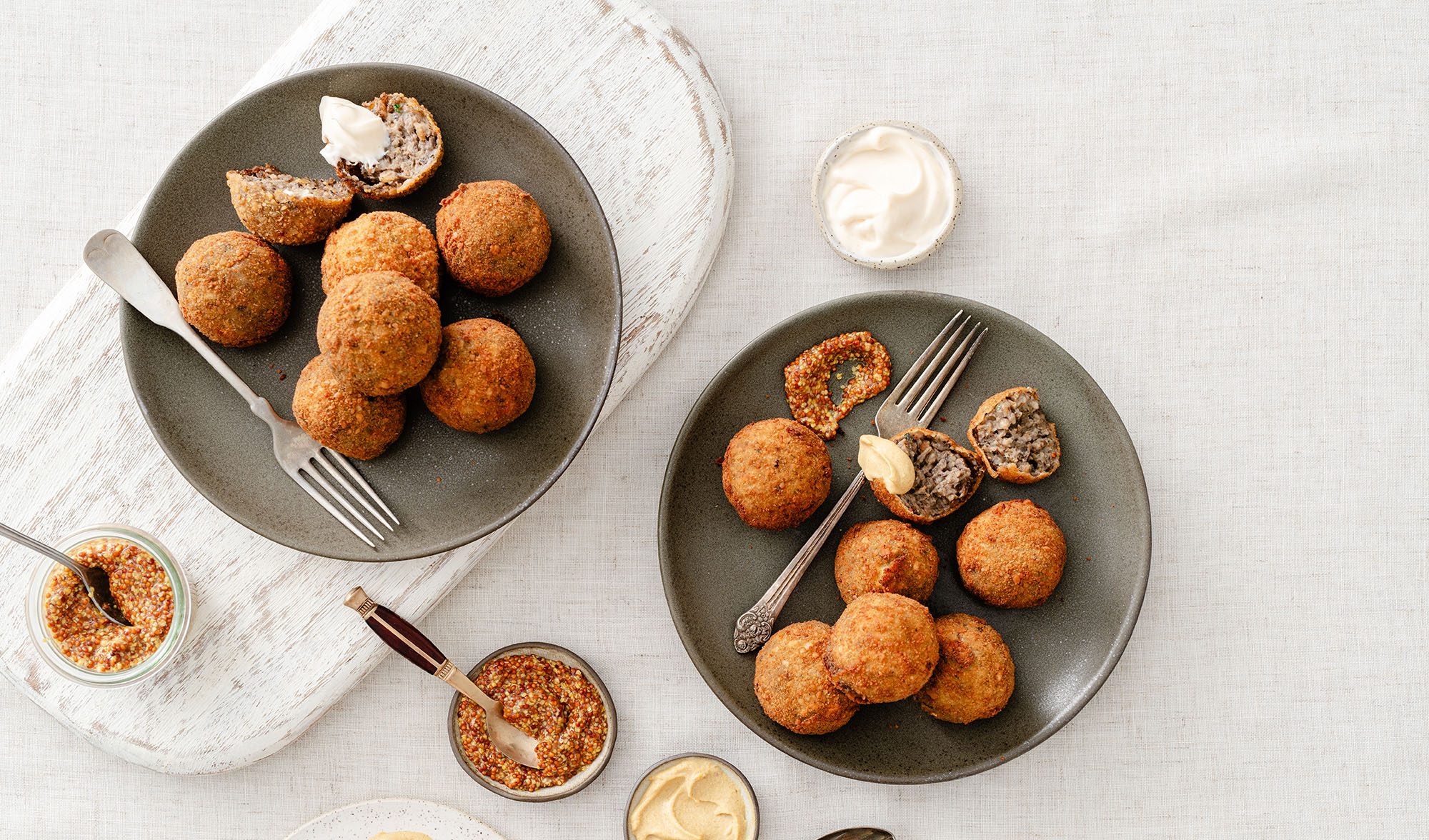 Lentil Bitterballen (Plant-Based Dutch Meatball)