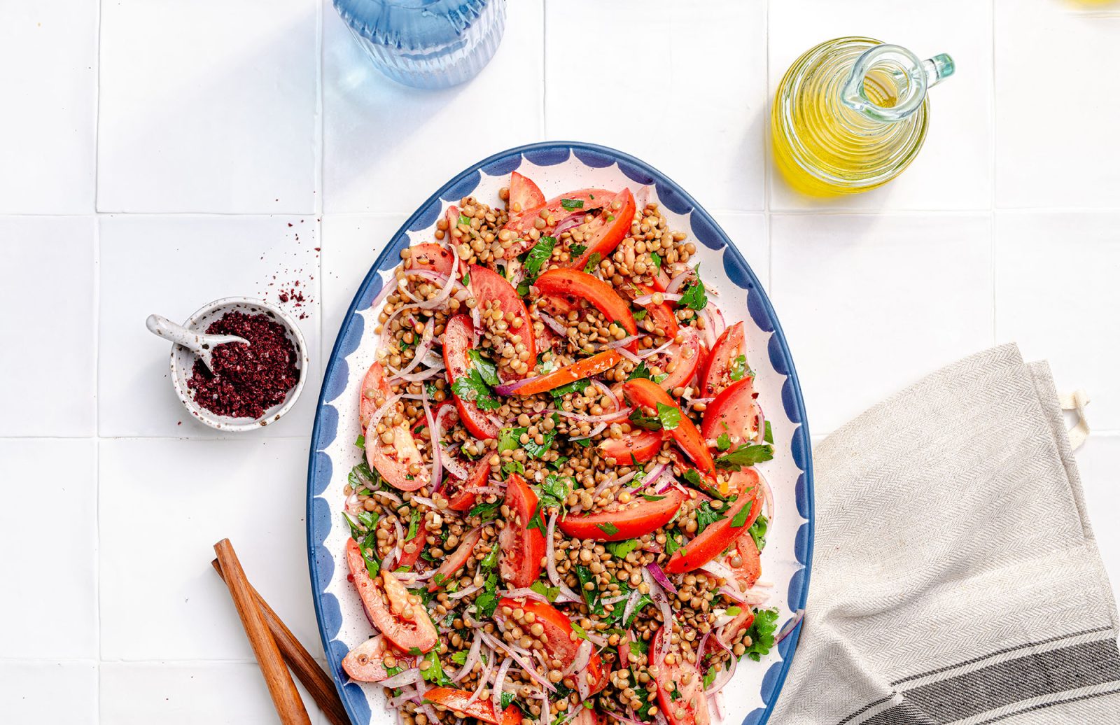 Lentil Piyaz (Marinated Turkish Salad)