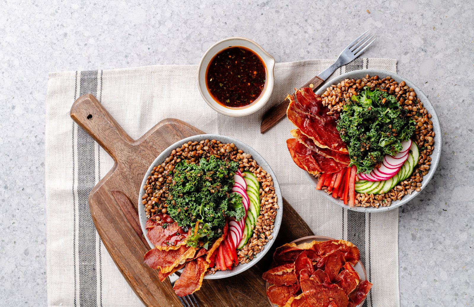 Lentil Prosciutto Bowl