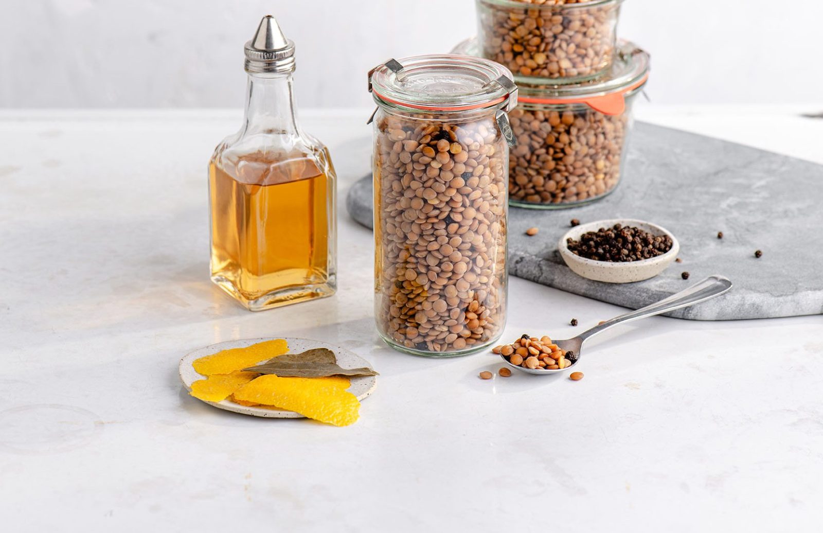 Quick Pickled Lentils