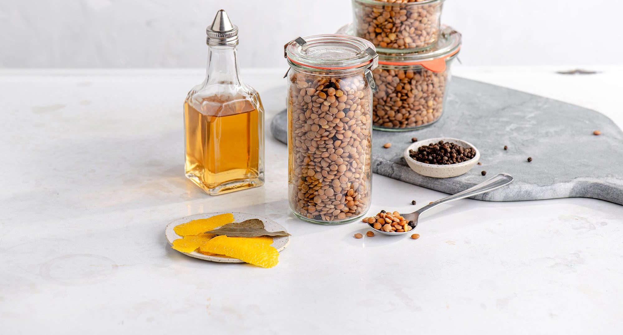 Quick Pickled Lentils