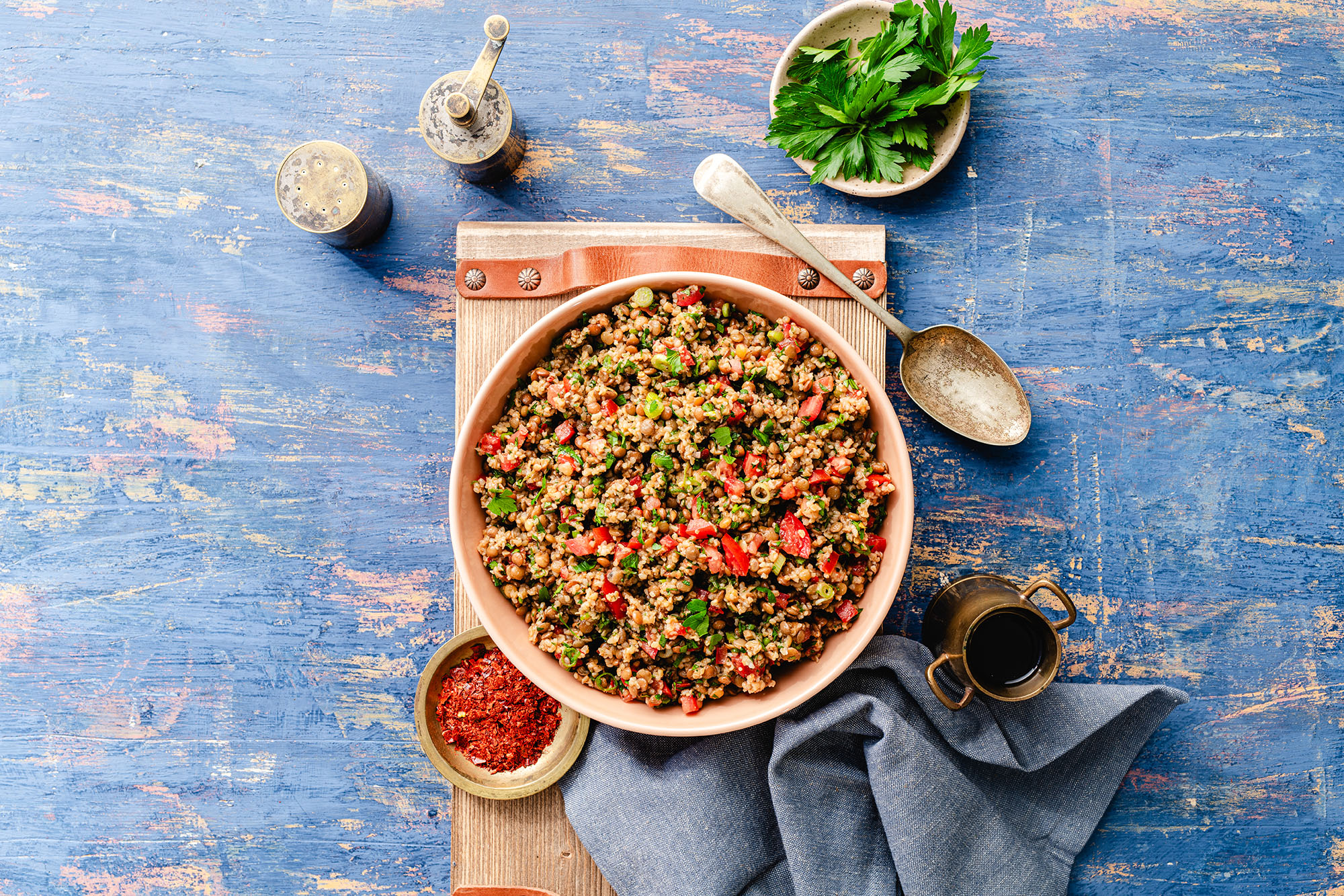 Linsen-Kisir Salatasi (Türkischer Bulgur-Linsen-Salat) – Lentils.org