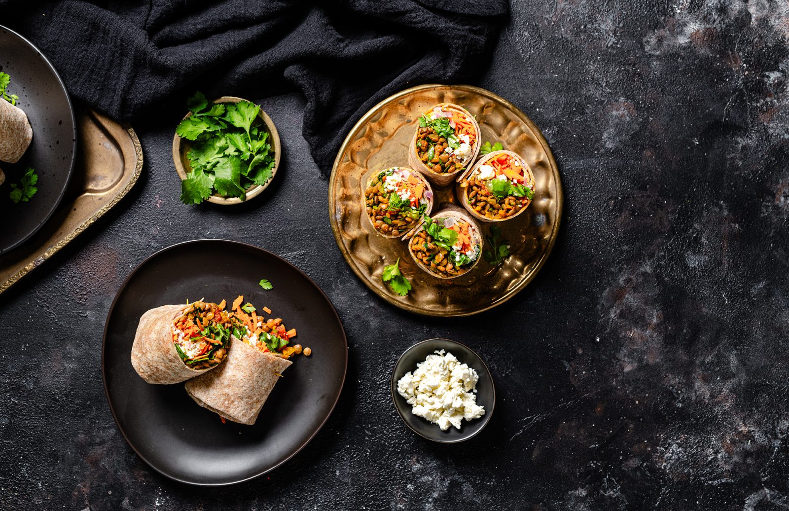 Curried Lentil Salad Wrap