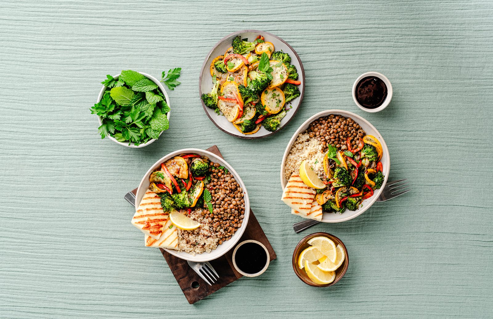 Halloumi & Roasted Veggie Power Bowl