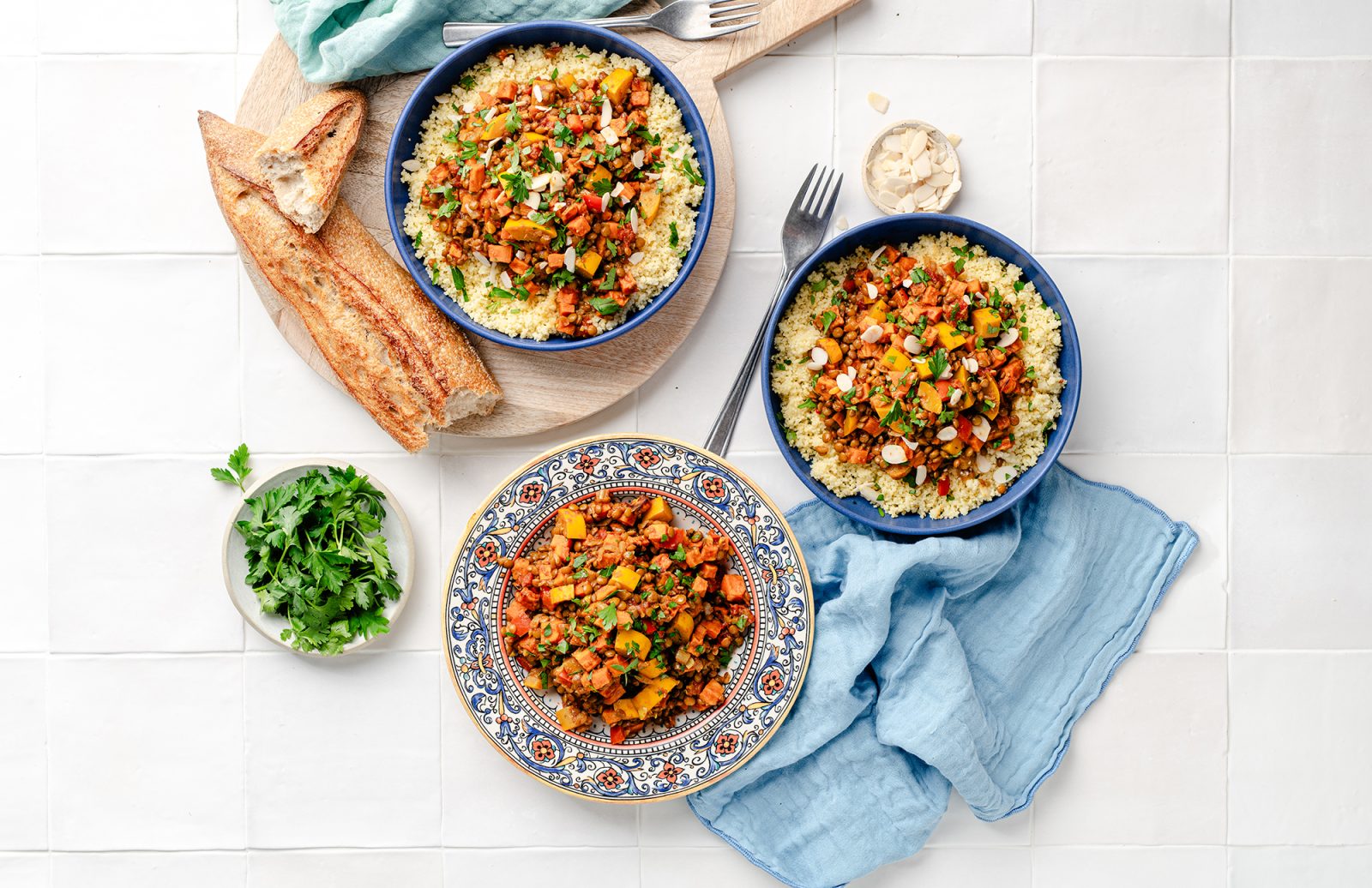 Moroccan Spiced Lentil & Sweet Potato Tagine