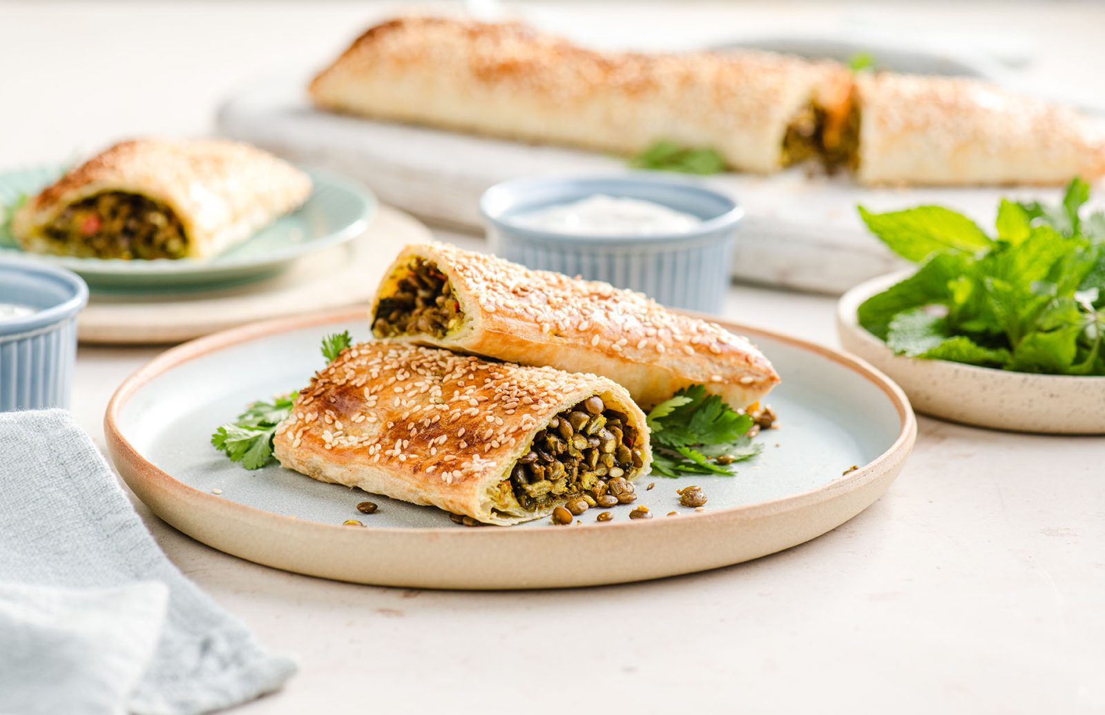 Lentil Stuffed Bourekas (Stuffed Israeli Pastry)