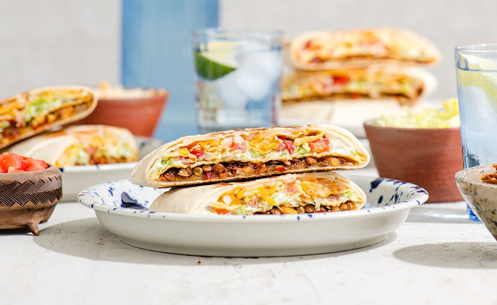 Lentil Tostada Crunch Wrap
