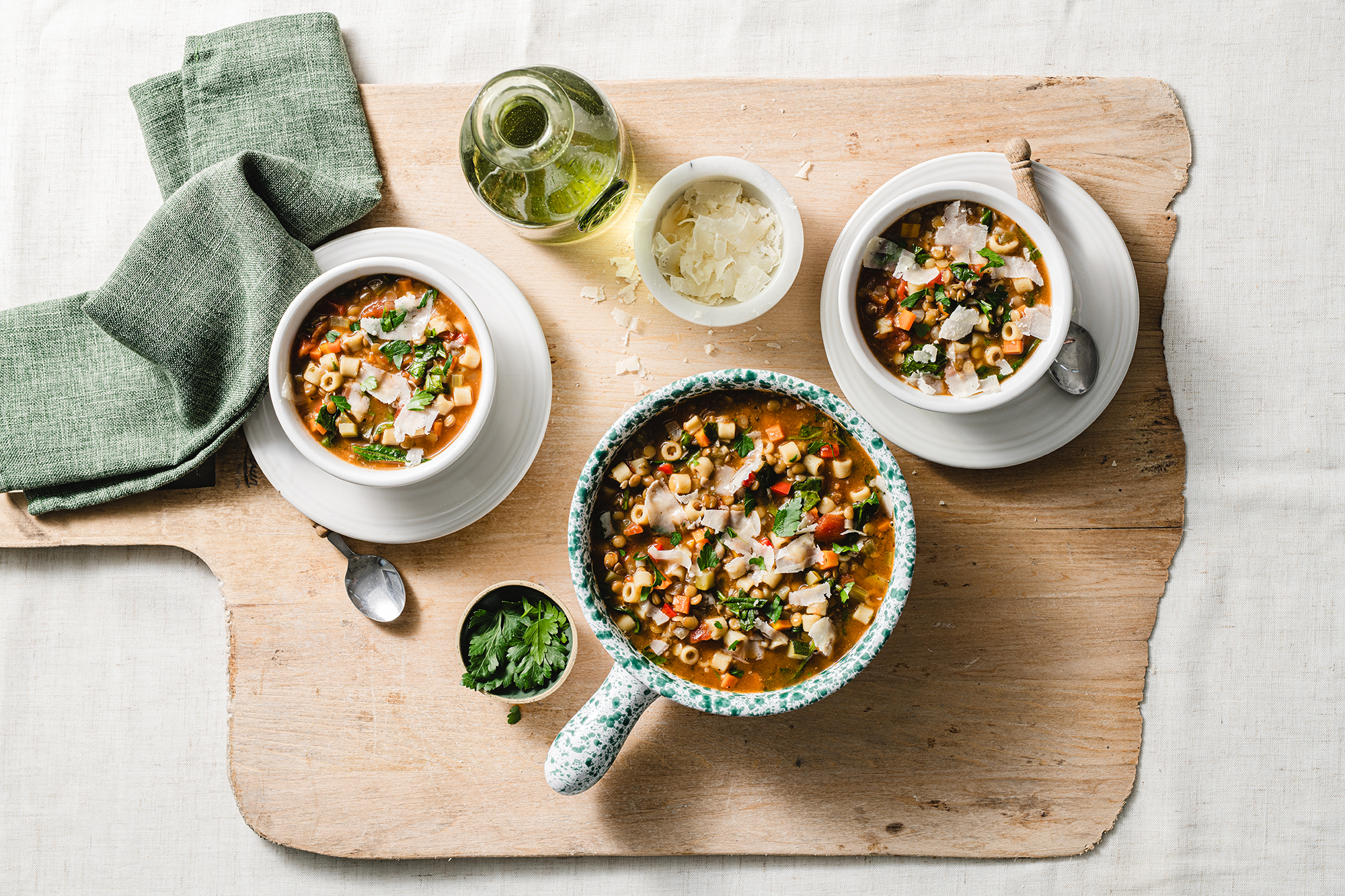 Herzhafte Linsen-Minestrone mit Ditalini – Lentils.org
